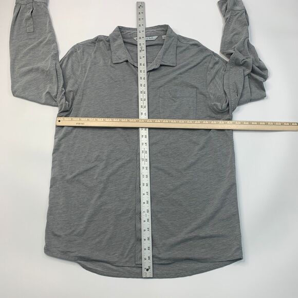 Travis Mathew Shirt Mens XL Extra Large Gray Long Sleeve Pima Cotton Blend Golf - Picture 7 of 12